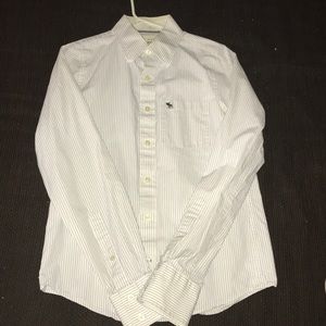 Men’s small (muscle shirt) white/ blue lines